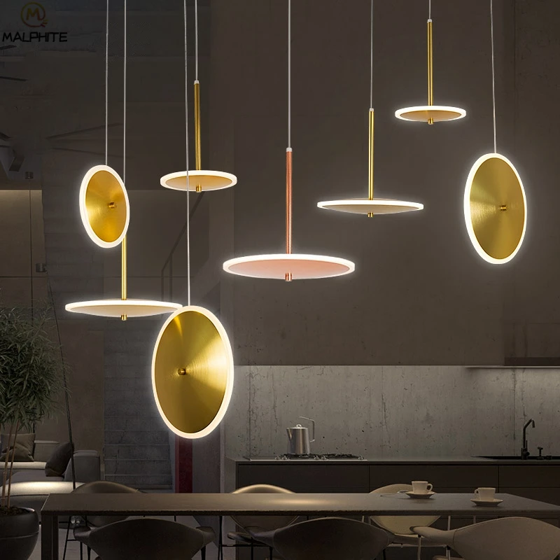 Modern iron frisbee LED Pendant Lights hanglamp cafe Golden hanging Pendant Lamp luminaire Living room decor Lighting Fixture 
Modern iron frisbee LED Pendant Lights hanglamp cafe Golden hanging Pendant Lamp luminaire Living room decor Lighting Fixture
