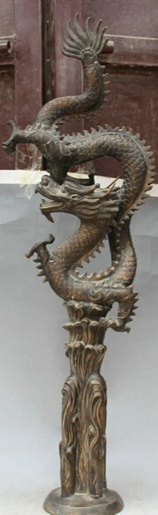 JP S0524 33 Old Chinese Bronze Zodiac Year Dragon Successful Large Statue Sculpture B0403
JP S0524 33 Old Chinese Bronze Zodiac Year Dragon Successful Large Statue Sculpture B0403