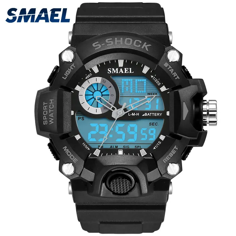 New Watches Men Dual Time Display Digital LED Light Original Electronic Mechanical Shockproof Auto Date Male Watch Casual WS1385
New Watches Men Dual Time Display Digital LED Light Original Electronic Mechanical Shockproof Auto Date Male Watch Casual WS1385