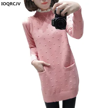 Spring Autumn Women Sweaters New Lace Collar Long Sleeve Elasticity Knit Pullover Sweater Women Clothing Winter Sweater K858