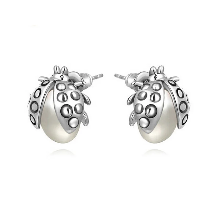 Silver Pearl Earrings 100% Real 925 Sterling Silver Stud Earrings with Shell Pearl YH4580
Silver Pearl Earrings 100% Real 925 Sterling Silver Stud Earrings with Shell Pearl YH4580