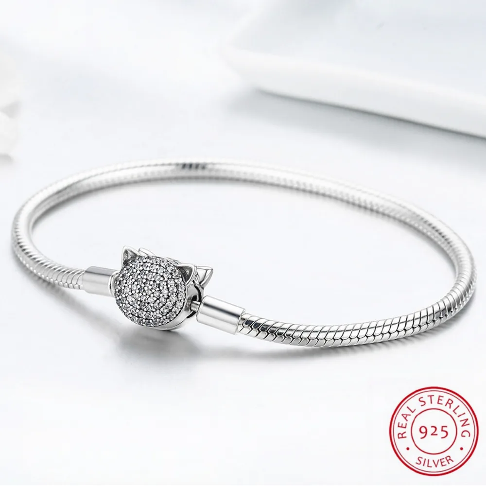 Authentic 925 Sterling Silver Lovely Cat Bracelet For Women With Safety Chain Bracelet Bangle Wedding Engagement Gift
Authentic 925 Sterling Silver Lovely Cat Bracelet For Women With Safety Chain Bracelet Bangle Wedding Engagement Gift