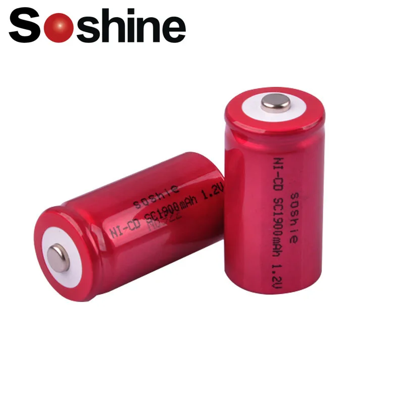 2pcs/lot Soshine Rechargeable SC Battery 1900mAh Ni-CD battery 1.2V for Dynamoelectric Tools Cameras
2pcs/lot Soshine Rechargeable SC Battery 1900mAh Ni-CD battery 1.2V for Dynamoelectric Tools Cameras
