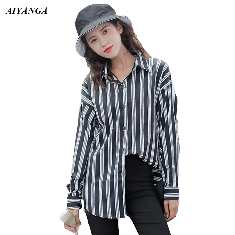 Long Sleeve Stripes Shirts Womens Tops and Blouses 2019 Spring Women Shirts For Office Lady Loose Casual Blusas Femininas
Long Sleeve Stripes Shirts Womens Tops and Blouses 2019 Spring Women Shirts For Office Lady Loose Casual Blusas Femininas