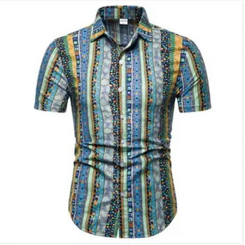 Hawaiian shirt with short sleeves2019 summertime Men's short-sleeved shirts Large casual printed short-sleeved shirt
Hawaiian shirt with short sleeves2019 summertime Men's short-sleeved shirts Large casual printed short-sleeved shirt