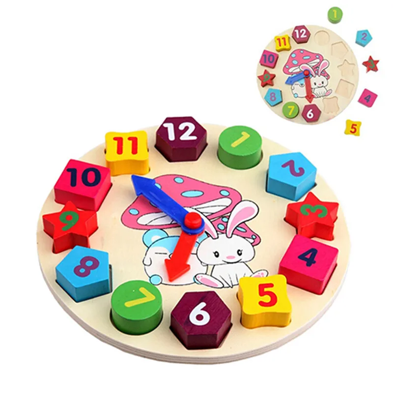 Kid's Baby's Wooden Toys Puzzle Colorful Digital Geometry Digital 12 Numbers Clock Blocks Educational Intellectual Toy
Kid's Baby's Wooden Toys Puzzle Colorful Digital Geometry Digital 12 Numbers Clock Blocks Educational Intellectual Toy