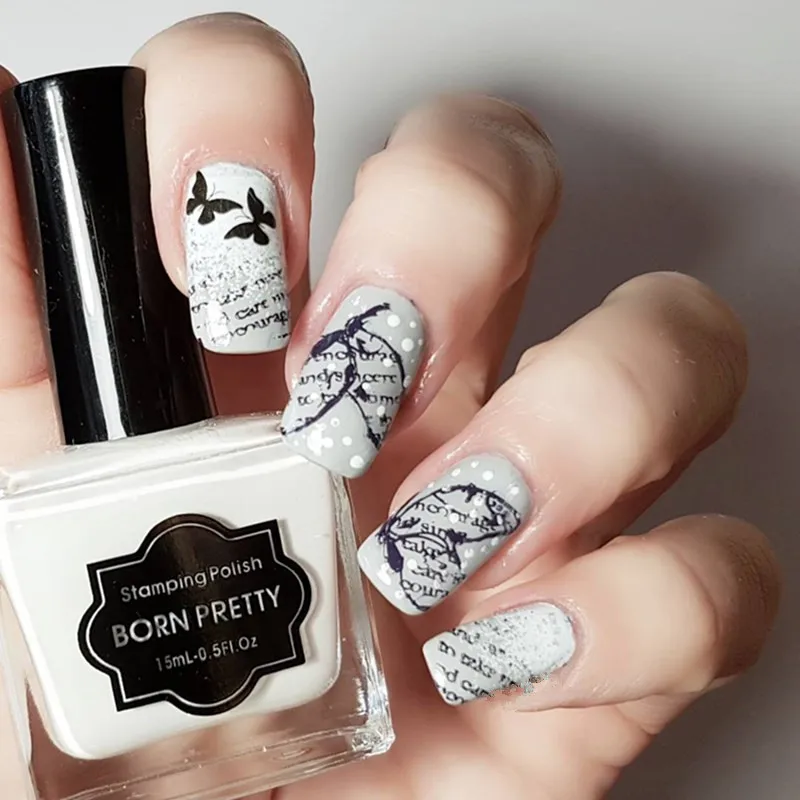 BORN PRETTY 15ml White Nail Art Stamping Polish Lacquer Sweet Style Plate Printing Polish Manicure Art Varnish
BORN PRETTY 15ml White Nail Art Stamping Polish Lacquer Sweet Style Plate Printing Polish Manicure Art Varnish