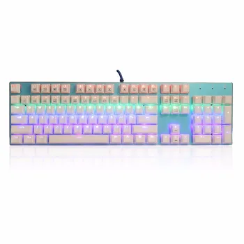 Z-88 Mechanical Keyboard Crystal White Caps 104 Keys Gaming Keyboard Outemu Clicky Blue Switches with LED Backlight
Z-88 Mechanical Keyboard Crystal White Caps 104 Keys Gaming Keyboard Outemu Clicky Blue Switches with LED Backlight