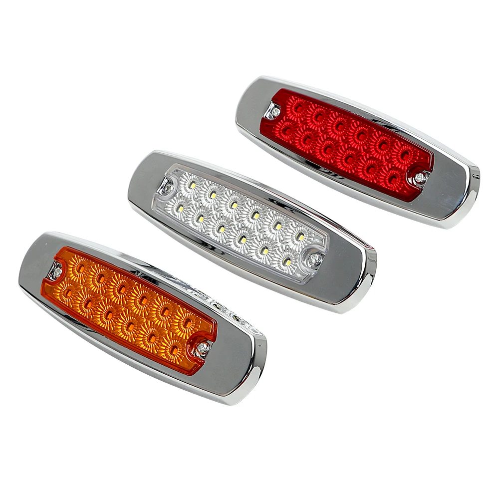 1 Pair 24v 12v Amber LED Side Marker Lights for Trucks Side Clearance Marker Light Clearance Lamp 12V Red White for Trailer
1 Pair 24v 12v Amber LED Side Marker Lights for Trucks Side Clearance Marker Light Clearance Lamp 12V Red White for Trailer
