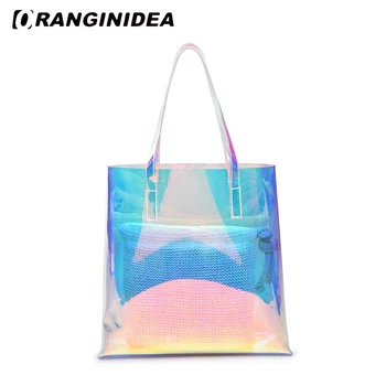 Hologram Transparent Handbags 2018 New Fashion Summer Beach Shopping Bags Laser Jelly Composite Bag Travel Lady Tote Bag
Hologram Transparent Handbags 2018 New Fashion Summer Beach Shopping Bags Laser Jelly Composite Bag Travel Lady Tote Bag
