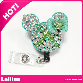 Blue Bow Clear Rhinestone Minnie Mouse Head Retractable Badge Reel/ ID Badge Holder / Brooch / Pendant / Id Badge Holder (Black)
Blue Bow Clear Rhinestone Minnie Mouse Head Retractable Badge Reel/ ID Badge Holder / Brooch / Pendant / Id Badge Holder (Black)