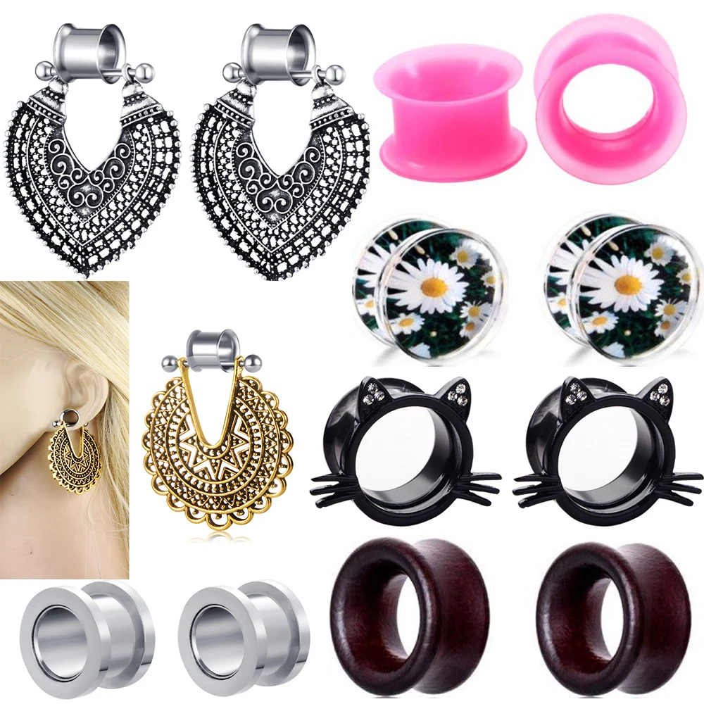JUNLOWPY Stainless 2 Pcs Flesh Tunnel Dangle Ear Expander Plug Kit Acrylic Silicone Earring Lobe Strecther Piercing Body jewelry
JUNLOWPY Stainless 2 Pcs Flesh Tunnel Dangle Ear Expander Plug Kit Acrylic Silicone Earring Lobe Strecther Piercing Body jewelry