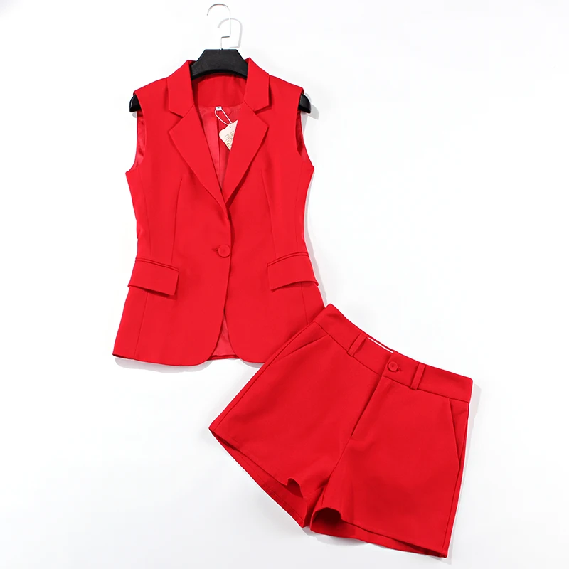 Suit vest suit female professional jacket shorts two-piece fashion casual temperament commuter tooling shorts jacket new
Suit vest suit female professional jacket shorts two-piece fashion casual temperament commuter tooling shorts jacket new