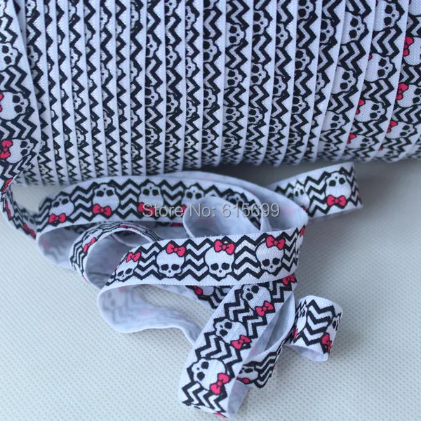 Halloween fold over elastic for the hair ties FOE ribbon 5/8" 100 yards/roll free shipping
Halloween fold over elastic for the hair ties FOE ribbon 5/8" 100 yards/roll free shipping