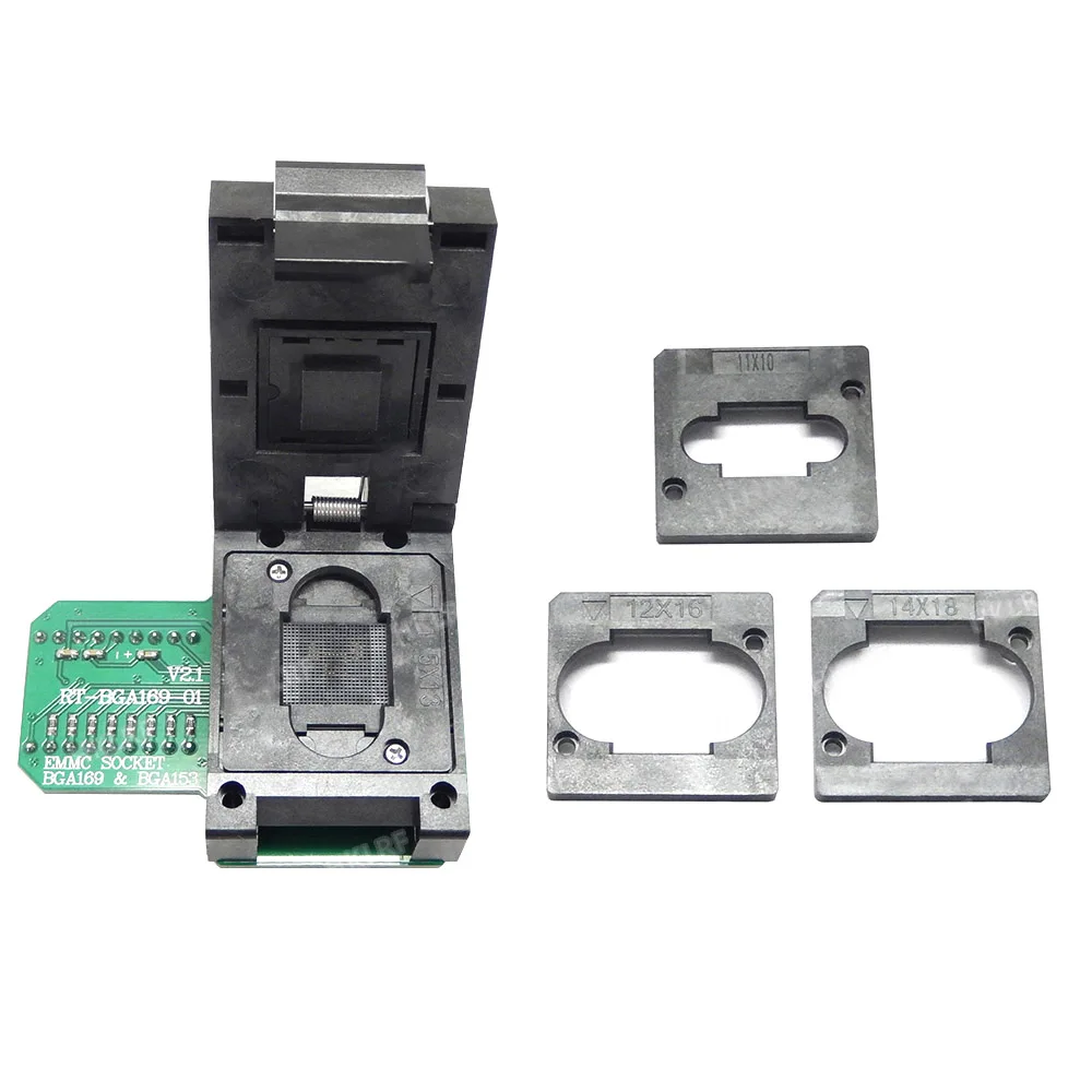 Free shipping RT-BGA169-01 BGA169 / BGA153 EMMC Adapter V2.1 With 3pcs BGA bounding box For RT809H Programmer
Free shipping RT-BGA169-01 BGA169 / BGA153 EMMC Adapter V2.1 With 3pcs BGA bounding box For RT809H Programmer
