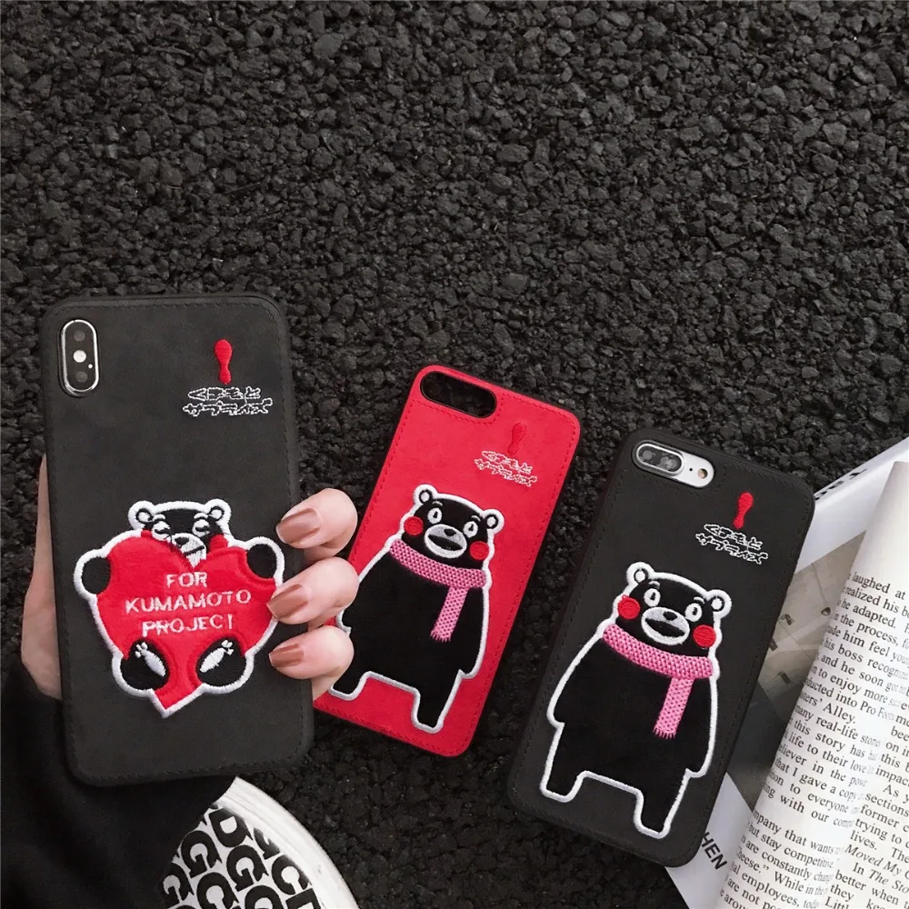 Embroidery Phone Case for iPhone XS XR XS MAX Cute Cartoon Kumamon Case For iPhone X 6 6S 7 8 Plus Case
Embroidery Phone Case for iPhone XS XR XS MAX Cute Cartoon Kumamon Case For iPhone X 6 6S 7 8 Plus Case