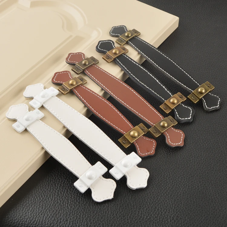 Zinc Alloy + Leather Kitchen Cabinet Handles Bronze Black White Wardrobe Pulls Cupboard Door Knobs Vintage Furniture Hardware
Zinc Alloy + Leather Kitchen Cabinet Handles Bronze Black White Wardrobe Pulls Cupboard Door Knobs Vintage Furniture Hardware