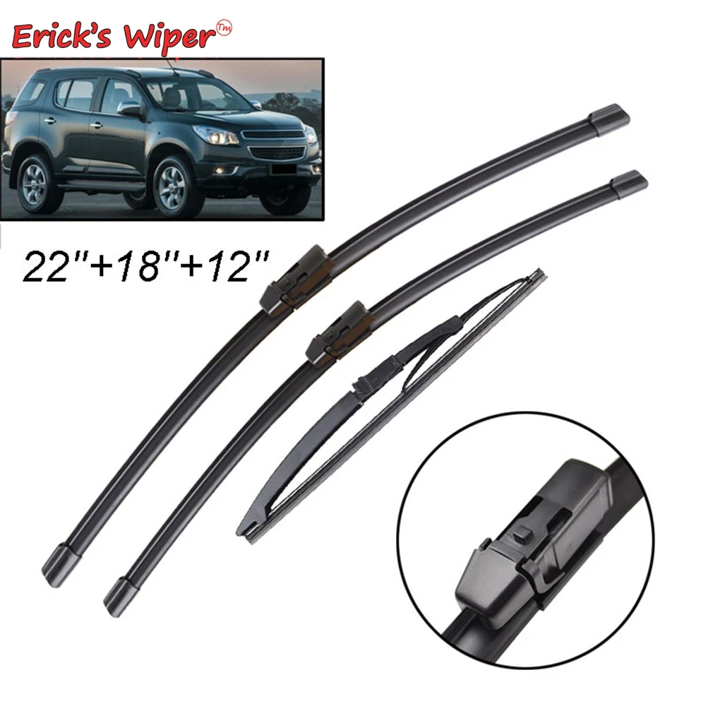Erick's Wiper Front Rear Wiper Blades Set For Chevrolet TrailBlazer MK2 2012 - 2019 2018 2017 Windshield Windscreen 22"18"12"
Erick's Wiper Front Rear Wiper Blades Set For Chevrolet TrailBlazer MK2 2012 - 2019 2018 2017 Windshield Windscreen 22"18"12"