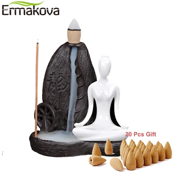 ERMAKOVA Ceramic Incense Burner Backflow Yoga Girl Censer Incense Cones Burner Towel Incense Stick Holder Home Yoga Studio Decor
ERMAKOVA Ceramic Incense Burner Backflow Yoga Girl Censer Incense Cones Burner Towel Incense Stick Holder Home Yoga Studio Decor