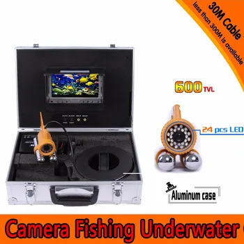 

(1 set) Underwater Fishing Camera HD 600 TVL CMOS 7 Inch Color Screen 30M cable Diving camera System 24 White IR LED Fish Finder