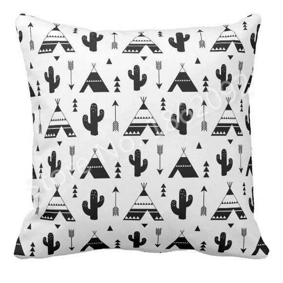 Nordic Home Decoration Cute Black White Teepee Tent and Cactus Pillow Case Cushion Cover Kawaii Cactus Tent Outdoor Room Decor
Nordic Home Decoration Cute Black White Teepee Tent and Cactus Pillow Case Cushion Cover Kawaii Cactus Tent Outdoor Room Decor