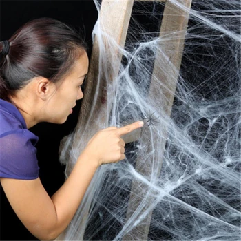 Halloween Ghost Festival Scene Decorative Scary Props Horror Spider Web Simulation Cobweb Spider Webs Party Deoration
Halloween Ghost Festival Scene Decorative Scary Props Horror Spider Web Simulation Cobweb Spider Webs Party Deoration