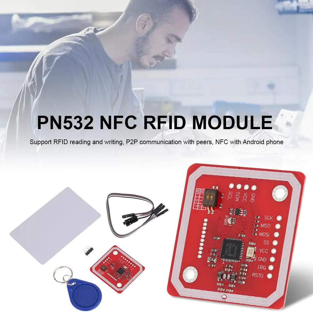 GREATZT PN532 NFC RFID Wireless Module V3 User Kits Reader Writer Mode IC S50 Card PCB Attenna I2C IIC SPI HSU For Arduino
GREATZT PN532 NFC RFID Wireless Module V3 User Kits Reader Writer Mode IC S50 Card PCB Attenna I2C IIC SPI HSU For Arduino