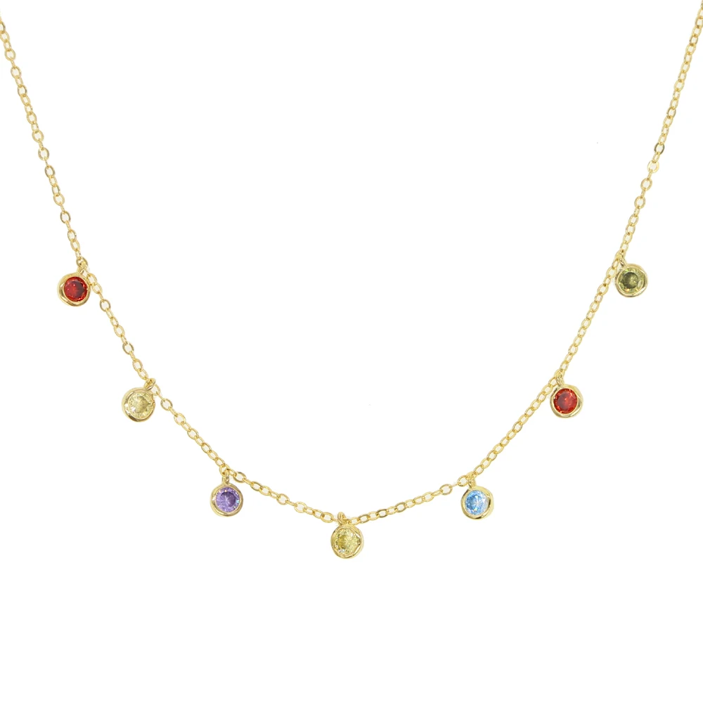 2019 Korea fashion delicate AAA sparking shiny cz Dot charm Link chain Pendant Necklaces women colours round CZ chockers Jewelry
2019 Korea fashion delicate AAA sparking shiny cz Dot charm Link chain Pendant Necklaces women colours round CZ chockers Jewelry