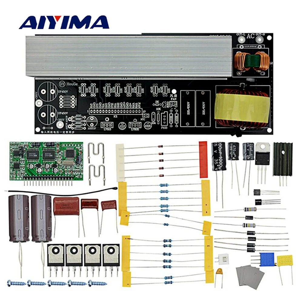 Aiyima 2000W Modified Sine Wave to Pure Sine Wave Inverter Inverter Board Diy Kits with Heat Sinks DC380V/AC16V to AC220V
Aiyima 2000W Modified Sine Wave to Pure Sine Wave Inverter Inverter Board Diy Kits with Heat Sinks DC380V/AC16V to AC220V