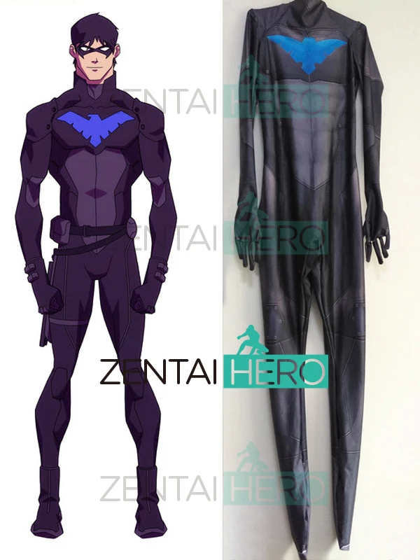 Free Shipping 3D Printing Young Justice Nightwing Cosplay Costume YJ Robin Zentai Bodysuit Lycra Spandex Dick Grayson Catsuit
Free Shipping 3D Printing Young Justice Nightwing Cosplay Costume YJ Robin Zentai Bodysuit Lycra Spandex Dick Grayson Catsuit