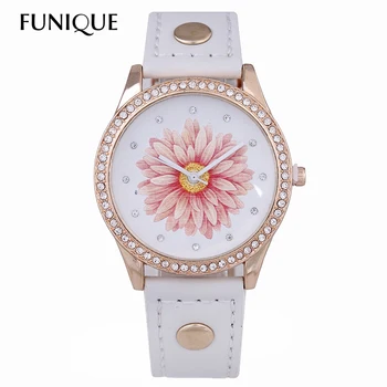 FUNIQUE Lovely Women Rhinestone Watch Quartz Watch Flower Printed Feminino Women Leather Dress Watch For Dropshipping
FUNIQUE Lovely Women Rhinestone Watch Quartz Watch Flower Printed Feminino Women Leather Dress Watch For Dropshipping