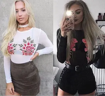 Sexy Women Ladies Summer Party Clubwear Tops Flower Mesh Long Sleeve One-Piece Short Playsuit Bodycon Bodysuit Trousers Outwear
Sexy Women Ladies Summer Party Clubwear Tops Flower Mesh Long Sleeve One-Piece Short Playsuit Bodycon Bodysuit Trousers Outwear