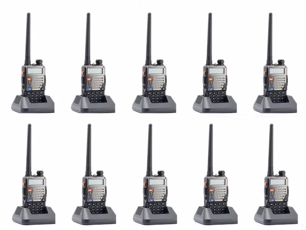 10 pcs Baofeng UV-5R Plus 2 Way Walkie Talkie Ham Dual Band VHF/UHF FM VOX Dual-Display Radio Communicator Handheld Transceiver 
10 pcs Baofeng UV-5R Plus 2 Way Walkie Talkie Ham Dual Band VHF/UHF FM VOX Dual-Display Radio Communicator Handheld Transceiver