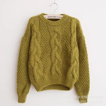 Danjeaner Autumn 2018 Women Retro Twisted Short Pullovers Round Neck Long Sleeve Warm Winter Knitting Jumper Sweaters Streetwear
Danjeaner Autumn 2018 Women Retro Twisted Short Pullovers Round Neck Long Sleeve Warm Winter Knitting Jumper Sweaters Streetwear
