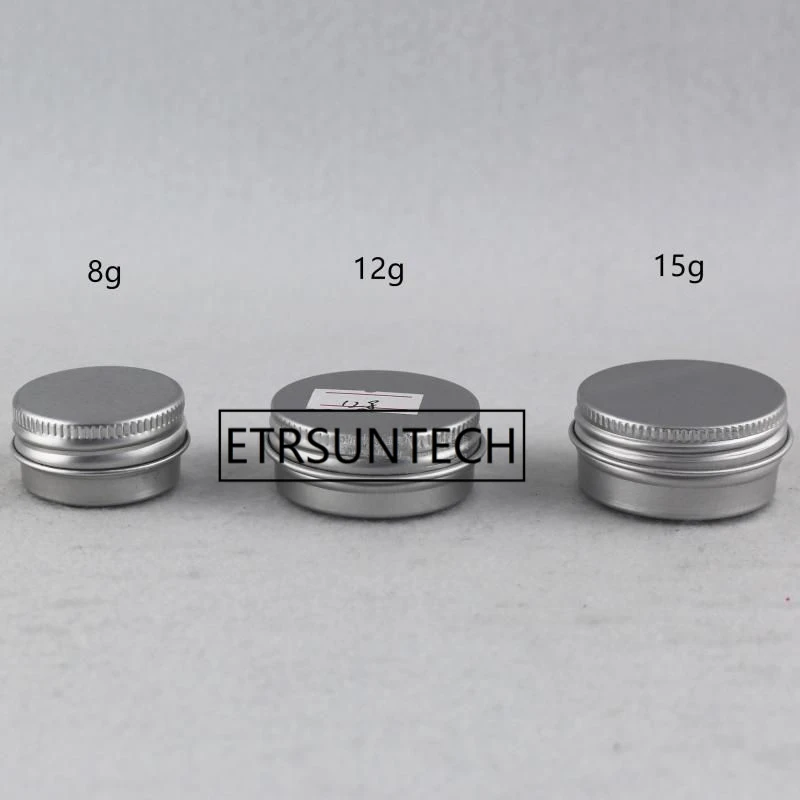 8g 12g 15g Skin Care Cream Aluminum Containers,Silver Solid Cream Makeup Aluminum Cans,Mini Sample Packaging Container F1214
8g 12g 15g Skin Care Cream Aluminum Containers,Silver Solid Cream Makeup Aluminum Cans,Mini Sample Packaging Container F1214