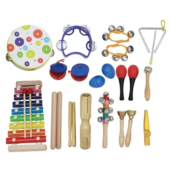 19pcs/Set Musical Instrument Toy Kit Grip Tambourine Xylophone Music Wood Finger Castanets Flute Bell Rhythm Wrist Bells
19pcs/Set Musical Instrument Toy Kit Grip Tambourine Xylophone Music Wood Finger Castanets Flute Bell Rhythm Wrist Bells