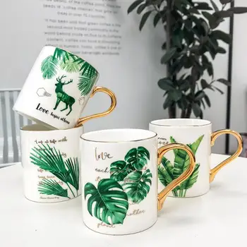 Noble Golden Handle Monstera Pattern Coffee Mugs 400ML Exquisite Ceramic Milk Cup Tea Cup Drinkware Christmas Gift
Noble Golden Handle Monstera Pattern Coffee Mugs 400ML Exquisite Ceramic Milk Cup Tea Cup Drinkware Christmas Gift