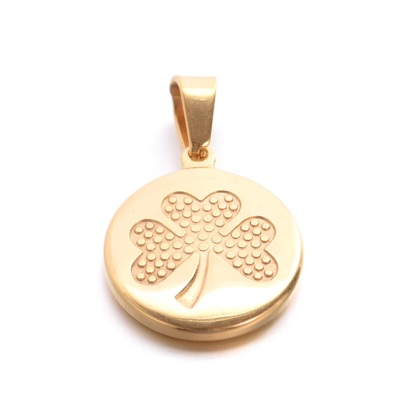 304 Stainless Steel Pendants Flat Round with Clovers Golden Necklace Jewelry Accessories Color 19x16x3mm, Hole: 6.5x4mm
304 Stainless Steel Pendants Flat Round with Clovers Golden Necklace Jewelry Accessories Color 19x16x3mm, Hole: 6.5x4mm