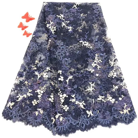 African embroidered lace dress fabric 2019, Nigerian lace with high quality sequins high quality fabric
African embroidered lace dress fabric 2019, Nigerian lace with high quality sequins high quality fabric