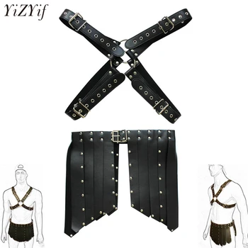 YiZYiF Fashion Mens Black PU Leather Chest Shorts Bondage Restraint Clothing Set Gothic Style Costume Party Cosplay Set
YiZYiF Fashion Mens Black PU Leather Chest Shorts Bondage Restraint Clothing Set Gothic Style Costume Party Cosplay Set