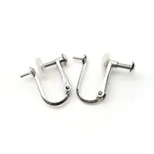 White Gold Earring Findings Promotion For Promotional 14k White Gold Back Non Pierced Earrings Findings Jewelry Accessories 2pcs