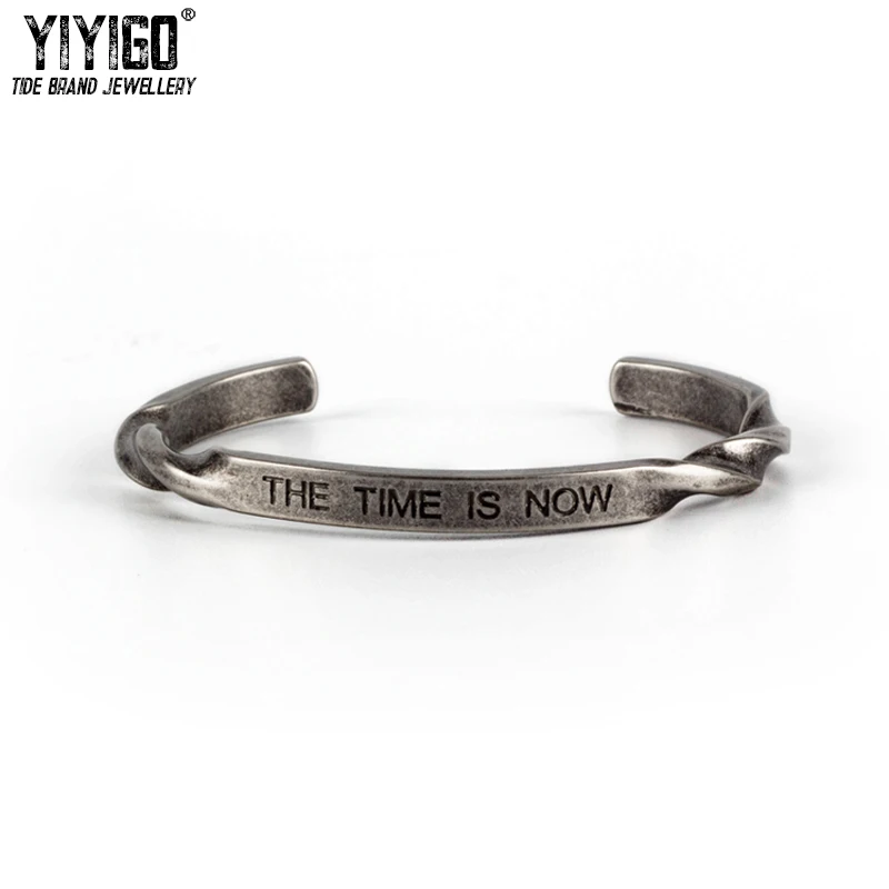 1Piece Spiral Mobius The Time Is Now Bangles Men Women Titanium Stainless Steel Cuff Lovers' Simple Wild Wide Flat Bracelet
1Piece Spiral Mobius The Time Is Now Bangles Men Women Titanium Stainless Steel Cuff Lovers' Simple Wild Wide Flat Bracelet
