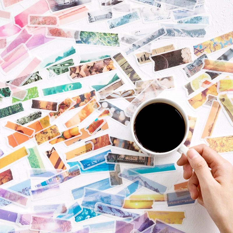 60pcs/pack DIY Scrapbooking Sticker Masking Tape Set Tearable Adhesive Stationery Label Masking Craft Tape Deco Papeleria
60pcs/pack DIY Scrapbooking Sticker Masking Tape Set Tearable Adhesive Stationery Label Masking Craft Tape Deco Papeleria