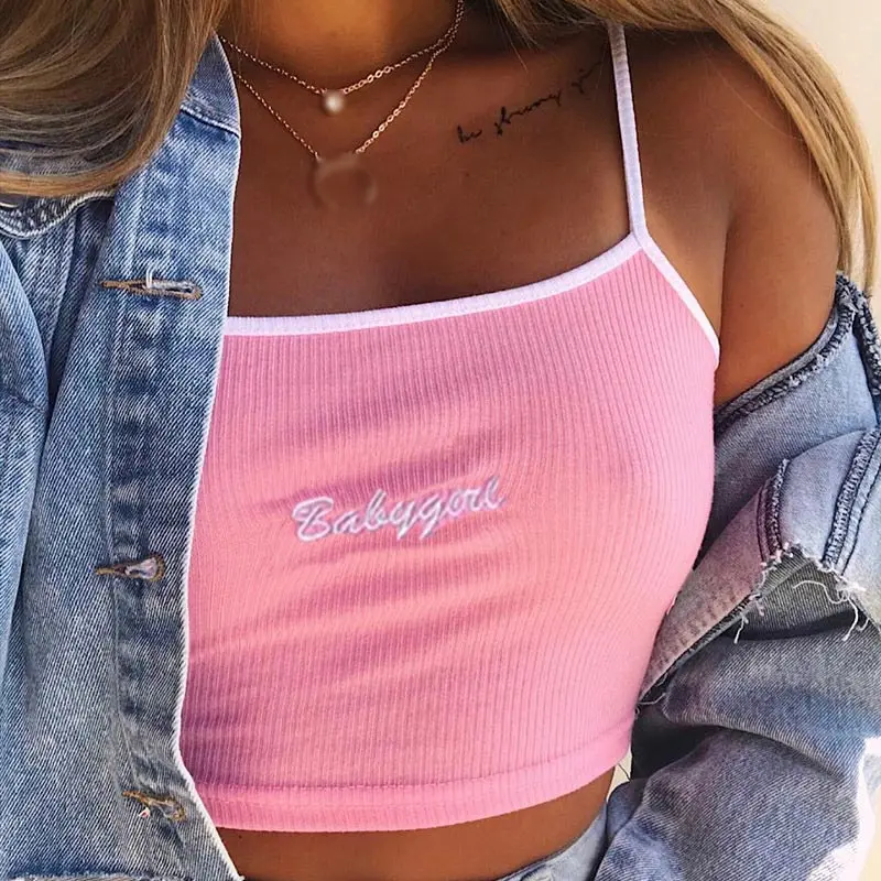 Letter Embroidery Strapless Camisole Women's Camis Casual Slim Sexy Sleeveless Female Tank Top 2019 Summer Woman Crop Tops
Letter Embroidery Strapless Camisole Women's Camis Casual Slim Sexy Sleeveless Female Tank Top 2019 Summer Woman Crop Tops