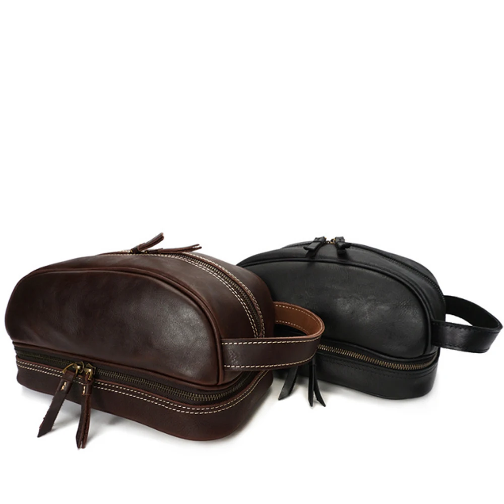 Hand Made Multi-function Men's Genuine Leather Handbag Fashion European Style Dark Brown/Black Daily Use Handbag
Hand Made Multi-function Men's Genuine Leather Handbag Fashion European Style Dark Brown/Black Daily Use Handbag