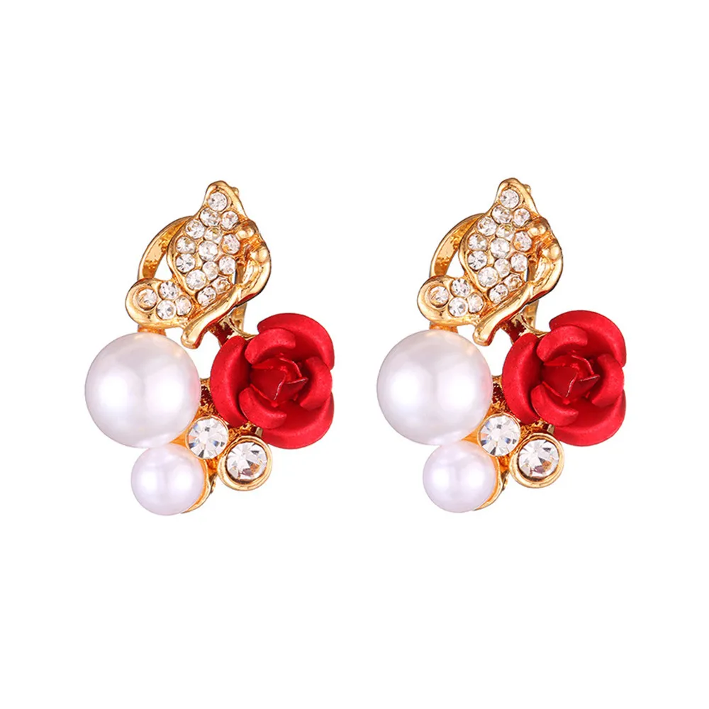 Zerotime #H5 1 Pair Red Rose Flower Imitation Pearl Crystal Earring Luxury elegant brinco Ohrring Wholesale gift Free Shipping
Zerotime #H5 1 Pair Red Rose Flower Imitation Pearl Crystal Earring Luxury elegant brinco Ohrring Wholesale gift Free Shipping
