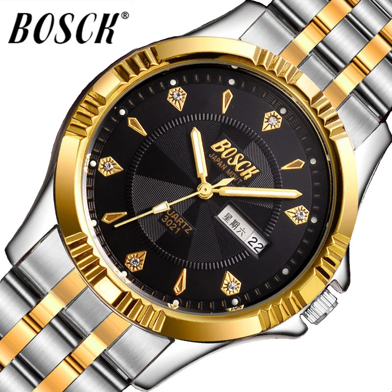 BOSCK Top Brand Luxury Watch for men Business style man Wristwatch hot Male Calendar steel belt casual Clock affordable
BOSCK Top Brand Luxury Watch for men Business style man Wristwatch hot Male Calendar steel belt casual Clock affordable