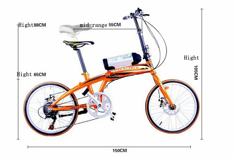Perfect Aluminum Alloy Electric Bicycle with 20-inch 48V Variable Speed Folding Lithium Battery 0