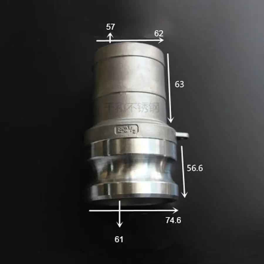2-1/2" Hosetail Barb x Plug Type E Camlock Quick Disconnect Coupling 304 Stianless Cam Groove For Hose Pumps Homebrew
2-1/2" Hosetail Barb x Plug Type E Camlock Quick Disconnect Coupling 304 Stianless Cam Groove For Hose Pumps Homebrew