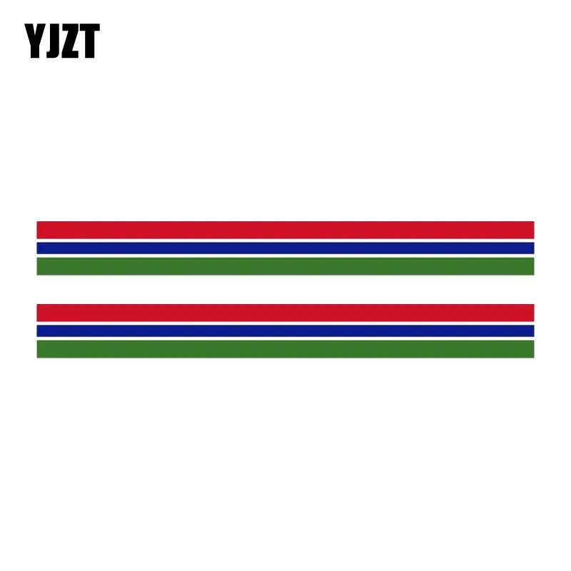 YJZT 2X 17.3CM*1.8CM Accessories Gambia Flag Car Sticker Reflective Motorcycle Decal 6-1168
YJZT 2X 17.3CM*1.8CM Accessories Gambia Flag Car Sticker Reflective Motorcycle Decal 6-1168